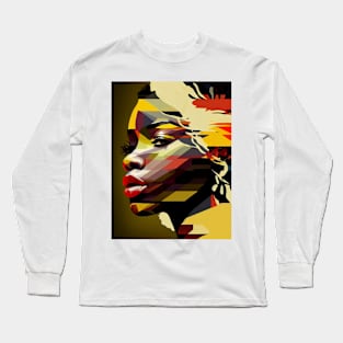 Modern woman in pop-art style Long Sleeve T-Shirt